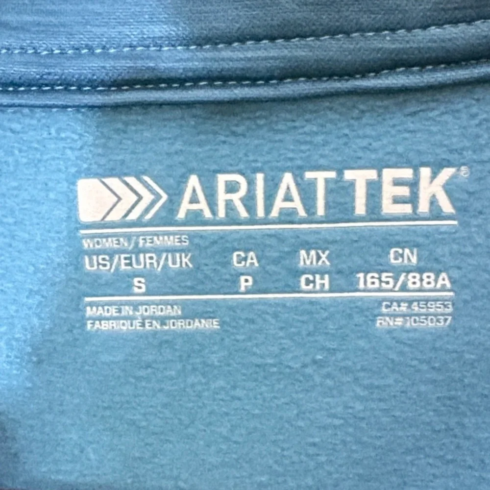 Ariat Women's Tek Team 1/2-Zip Teal Heather Sweatshirt Size Small